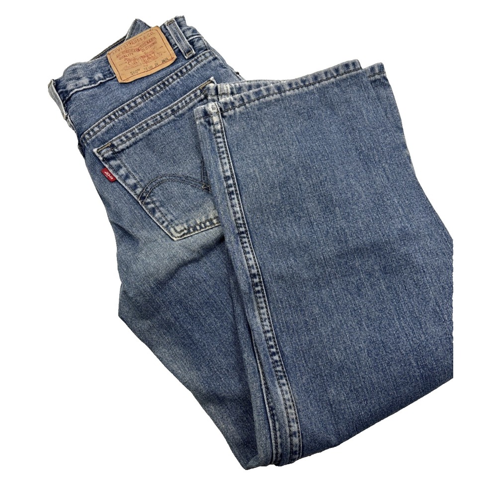 Vintage Levi's 550 Jeans Denim Blue Boys Size 12 Reg 26X26.5 Relaxed Fit